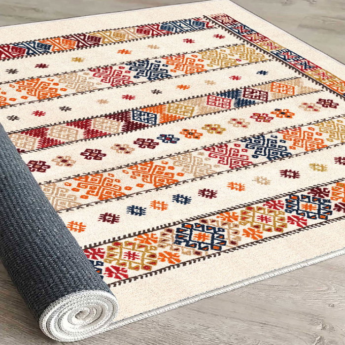 Conceptum Els1784 Alfombra de Terciopelo Multicolor 80 x 120 cm
